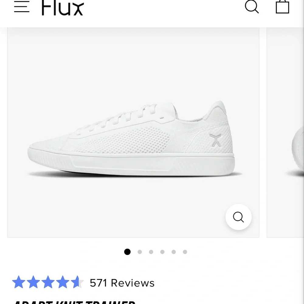 Flux Adapt Knit White Sneakers - Picture 2 of 9